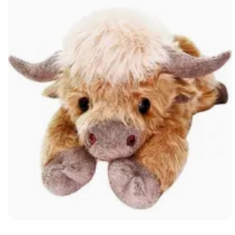 New! Adorable Brown Highland Cow Stuffed Plush